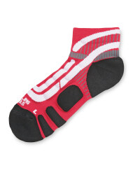 Crane Ergonomic Cycling Socks Pair - Cerise/White