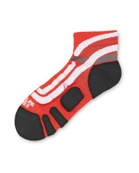 Crane Ergonomic Cycling Socks Pair - Red/White