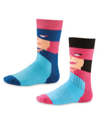 Crane Girls Superhero Socks 2 Pack