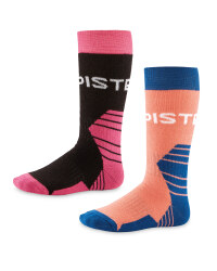 Crane Off-Piste Girls Socks 2 Pack