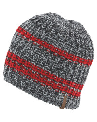 Crane Grey Striped Knitted Hat