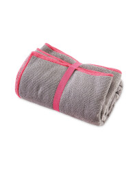 Crane Gym Towel - Grey and Pink