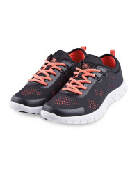 Crane Ladies' Fitness Trainers - Black/Coral