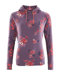 Crane Ladies' Purple Floral Hoody