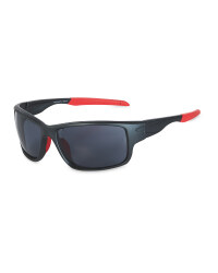 Crane Matt Sports Glasses - Gunmetal/Red