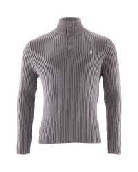 Crane Men's Knitted Sweater - Charcoal