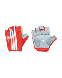 Crane Pull-On Style Cycling Gloves - Red/White