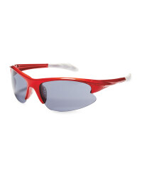 Crane Shiny Cycling Glasses - Red