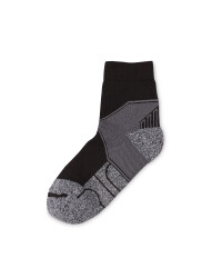 Crane Coolmax Walking Ankle Socks - Black/Grey