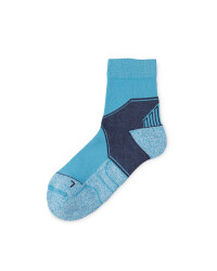 Crane Coolmax Walking Ankle Socks - Blue/Light Blue