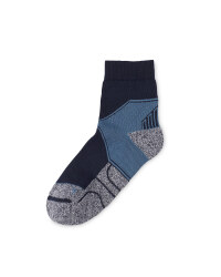 Crane Coolmax Walking Ankle Socks - Navy/Blue