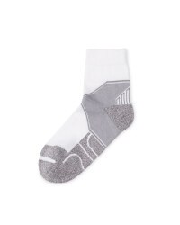 Crane Coolmax Walking Ankle Socks - White/Grey
