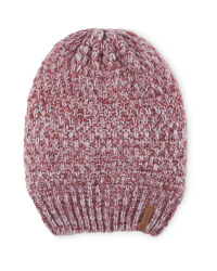Crane Slouch Knitted Hat - Berry