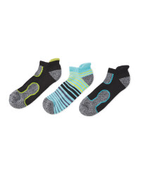 Crane Textured Trainer Socks 3 Pack