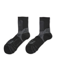 Crane Windproof Panel Socks - Black/Grey