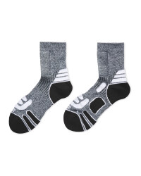 Crane Windproof Panel Socks - Grey/White