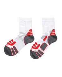 Crane Windproof Panel Socks - White/Red