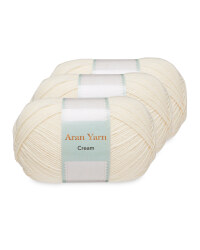 Cream Aran Yarn Bundle