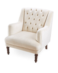 Kirkton House Cream Velvet Armchair