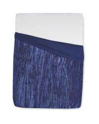 Kirkton House Crinkle Velvet Throw - Blue