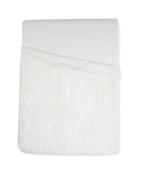 Kirkton House Crinkle Velvet Throw - Cream