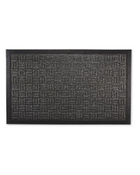 Criss-Cross Design Doorguard Mat - Dark Grey