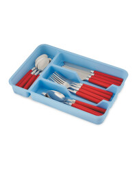 Crofton Blue/Red Cutlery Set