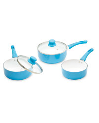 Crofton Ceramic Coated Pan Set - Blue