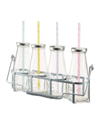 Crofton Clear Milk Bottle 4-Pack