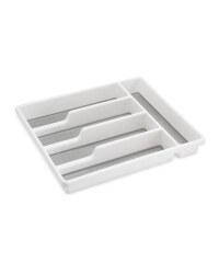 Crofton Cutlery Organiser - White/Grey