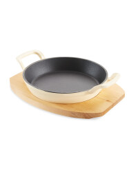 Crofton Double Handle Pan & Board - Cream