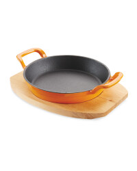 Crofton Double Handle Pan & Board - Orange