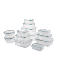 Crofton Food Containers 13-Pack - Green/Clear