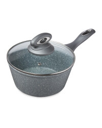 Crofton Marble Effect 18cm Saucepan - Grey