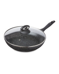 Crofton Marble Look 28cm Frying Pan - Black