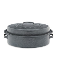 Crofton Oval Self Basting Roaster - Grey