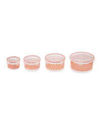 Crofton Round Container Set 4-Pack - Red