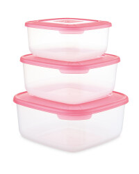 Crofton Square Food Container 3-Pack - Magenta