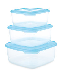 Crofton Square Food Container 3-Pack - Turquoise