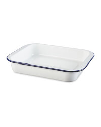 Crofton Rectangle Pan - White/Blue
