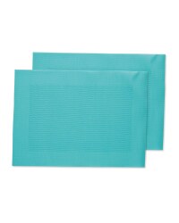 Crofton Woven Placemats 2 Pack - Turquoise