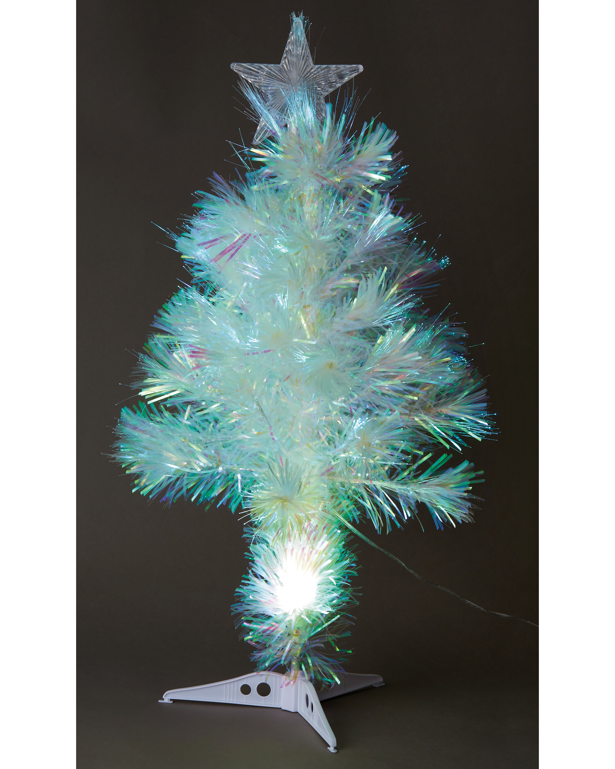 Crystal Pine Fibre Optic Tree Aldi Uk