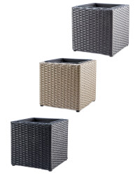 Cubed Rattan Effect Planter