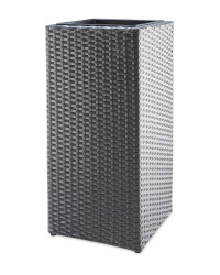 Cubic Rattan Effect Planter - Grey