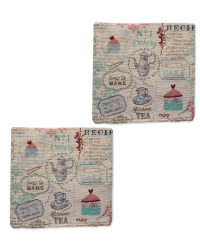 Cups & Saucers Cushion Covers 2-Pack