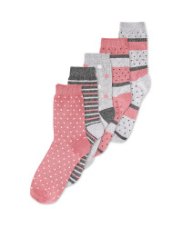 Ladies' Spotty Socks 5 Pack