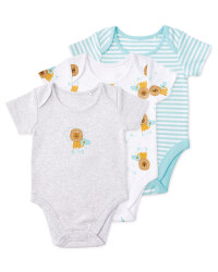 Organic Lion Baby Body Suits 3 Pack