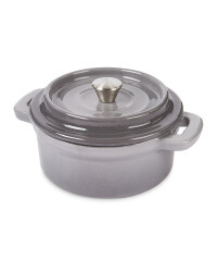 Grey Cast Iron Mini Dutch Oven