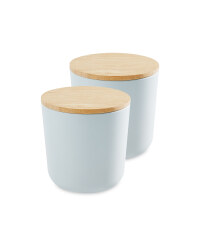Medium Bamboo Canisters 2 Pack - Blue