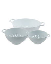 Bamboo Colander 3 Pack - Blue
